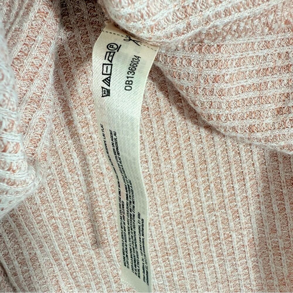 Anthropologie Daily Practice Pale Pink Contrast Panel Sleeve Knit Thermal XS - Picture 8 of 11